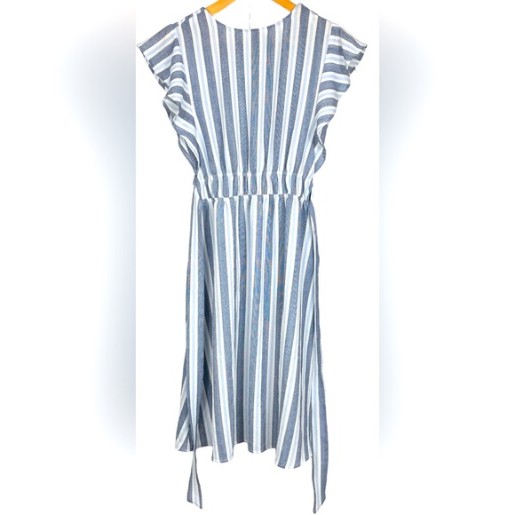 Monteau Semi Sheer Blue Dress with Pockets | Size: Small - Picture 2 of 9